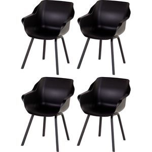 Set van 4 - Hartman Sophie Element dining armstoel - Carbon black