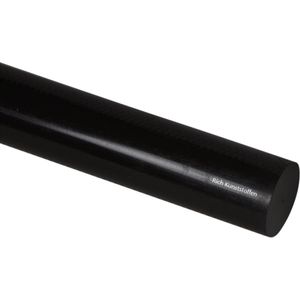 PA6 Nylon staf zwart 60 mm gegoten lengte 1000 mm | kunststof staaf | rondstaf draaibank materialen | Polyamide | Technisch slijtvast kunststof |