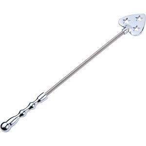 Nooitmeersaai - Metalen BDSM paddle met veer - 37 cm