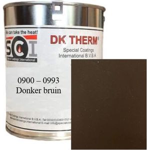 DK Therm Hittebestendige Verf Serie 900 - Blik 1 kg - Bestendig tot 900°C - 993 Donker Bruin