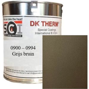 DK Therm Hittebestendige Verf Serie 900 - Blik 1 kg - Bestendig tot 900°C - 994 Grijsbruin