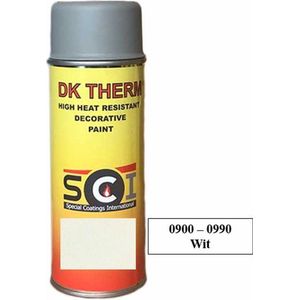 DK Therm Hittebestendige Verf Serie 900 - Spuitbus 400 ml - Bestendig tot 900 °C - 990 Wit