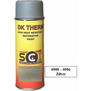 DK Therm Hittebestendige Verf Serie 900 - Spuitbus 400 ml - Bestendig tot 900°C - 996 Zilver