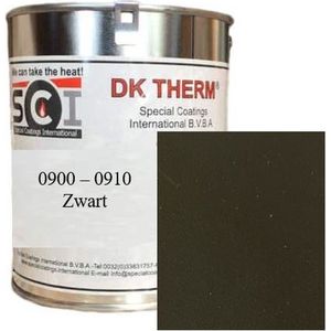 DK Therm Hittebestendige Verf Serie 900 - Blik 5 kg - Bestendig tot 900°C - 910 Zwart