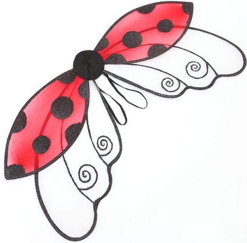 Lieveheersbeestje Fairy Vleugels - Organza vleugels - Meisjes Fairy Vleugels - Kostuum Vleugels Voor Kerst Halloween - Dress Up Verjaardagsfeest - Cadeau