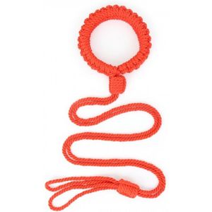 Nooitmeersaai - Nylon rode halsband en handboeien set - Rood
