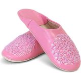 Safaary Leer Muiltjes met Pailletten - Handgemaakt in Marokkaanse Stijl