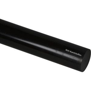Delrin staf kunststof | Ø 90 mm x L=1000 mm Zwart | Polyacetaal | Pom staaf | rondstaf draaibank