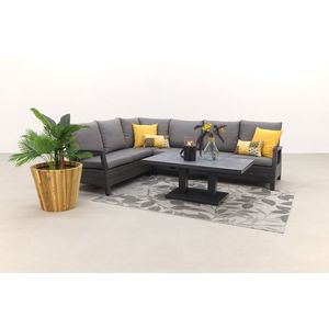 Darwin/Rockford lounge dining set - antraciet