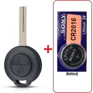 Autosleutel 2 knoppen met Batterij geschikt voor Mitsubishi autosleutel / Mitsubishi Colt / Mitsubishi Warior / Mitsubishi Carisma / Mitsubishi Spacestar / Smart Forfour sleutel.