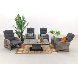 VDG Casablanca|Jersey Deluxe verstelbare stoel loungeset - 5-delig