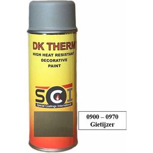 DK Therm Hittebestendige Verf Serie 900 - Spuitbus 400 ml - Bestendig tot 900°C - 970 Gietijzer