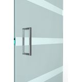 U-greep rond voor glazen deur ø 19mm - L: 319x300mm - Chroom