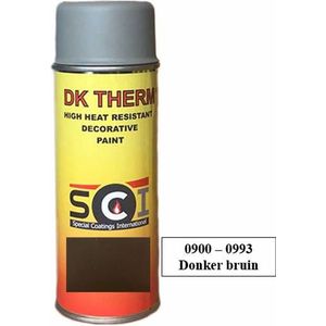 DK Therm Hittebestendige Verf Serie 900 - Spuitbus 400 ml - Bestendig tot 900°C - 993 Donker bruin