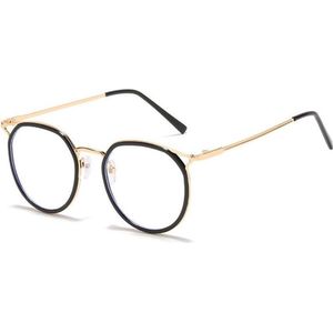 Computerbril tegen blauw licht - Metalen blauwlichtbril - Zwart