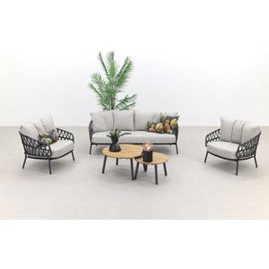 4 Seasons Calpi stoel-bank loungeset met Mindo koffietafels - 5-delig