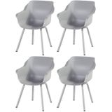 Set van 4 - Hartman Sophie Element dining armstoel - misty grey