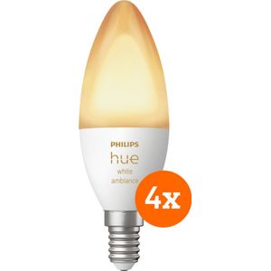 Philips Hue White Ambiance E14 4-Pack