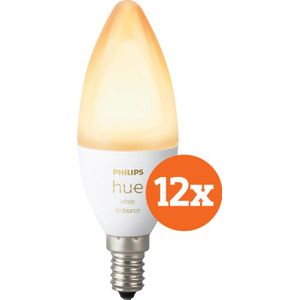 Philips Hue Kaarslamp White Ambiance E14 12-Pack