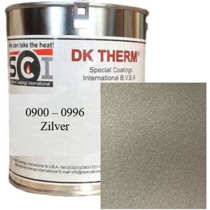 DK Therm Hittebstendige Verf Serie 900 - Blik 0.50 kg - Bestendig tot 900°C - 996 Zilver