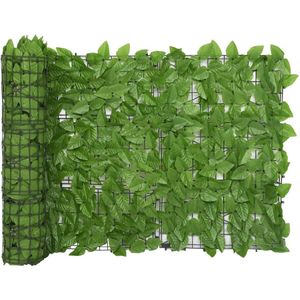 balkonscherm, groene bladeren, privacy, sfeer, polyethyleen, stof, geen onderhoudt, duurzaam, decoratief, 500x75 cm, groen