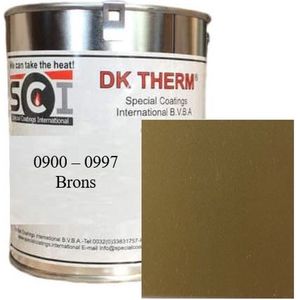 DK Therm Hittebestendige Verf Serie 900 - Blik 1 kg - Bestendig tot 900°C - 997 Brons