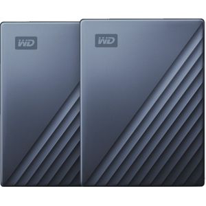 WD My Passport for Mac 4TB Type C Blauw - Duo pack