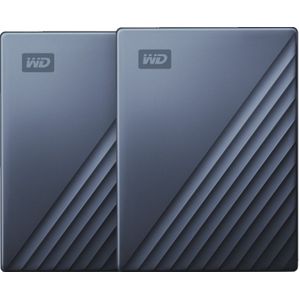 WD My Passport for Mac 5TB Type C Blauw - Duo pack