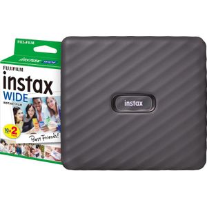 Fujifilm Instax Link WIDE Grijs + Fujifilm Instax WIDE Film 10 x 2 pak