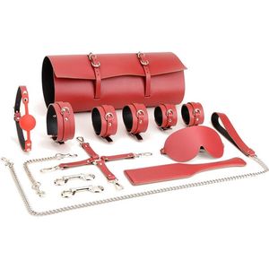 Nooitmeersaai - BDSM - Bondage set - Extreme - Sex Toys voor Koppels rood compleet 10-delig