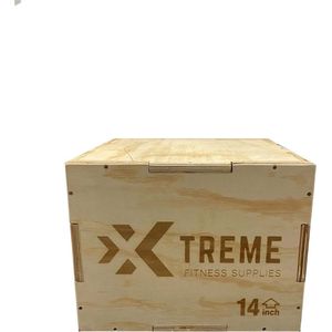 Xtreme Houten Plyo Box 3-in-1 - Klein - 40 x 45 x 50 cm