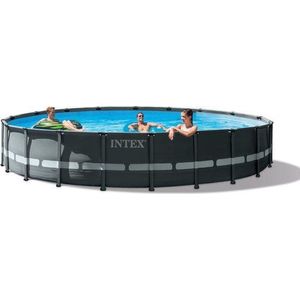 Intex Opzetzwembad - Ultra XTR Frame - 610 x 122 cm - Antraciet - Met accessoires