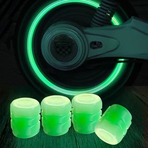 Ventiel dop - Ventieldoppen - Glow in the dark - Lichtgevende ventieldop - 4stuks - Auto - Motor - Scooter - Ventiel - Autosccessoire