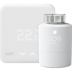 Tado Draadloze Slimme Thermostaat V3+ Startpakket + 1 radiatorknop