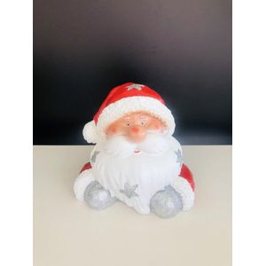 Kerstman #6 - 28 cm - polyester - glitters - polyresin - polystone - hoogkwalitatieve kunststof - decoratiefiguur - interieur en tuin - geschikt voor binnen en buiten - cadeau - geschenk - kerstcollectie - kerstman - kerstdecoratie - kerstfiguur