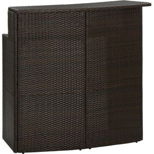 Medina Tuinbartafel 120x55x110 cm poly rattan bruin