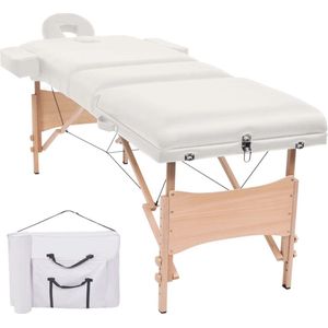 Medina Massagetafel inklapbaar 3 zones 10 cm dik wit