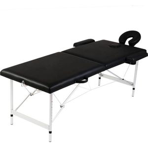 Medina Massagetafel met 2 zones inklapbaar aluminum frame zwart