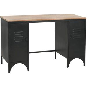 Medina Bureau 120x50x76 cm massief vurenhout en staal