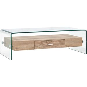 Medina Salontafel 98x45x31 cm gehard glas transparant