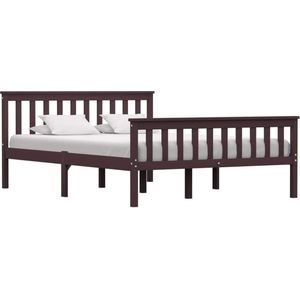 Medina Bedframe massief grenenhout donkerbruin 140x200 cm