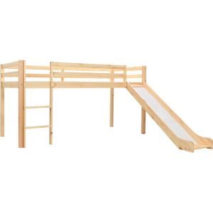 Medina Kinderhoogslaper met glijbaan en ladder 97x208 cm grenenhout