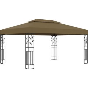 Medina Prieel met dubbel dak 180 g/m² 3x4 m taupe
