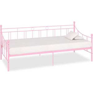 Medina Bedbankframe metaal roze 90x200 cm
