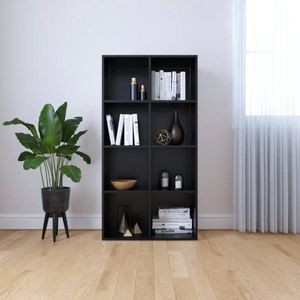 Medina Boekenkast/dressoir 66x30x130 cm spaanplaat zwart