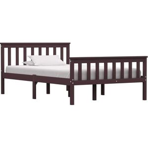 Medina Bedframe massief grenenhout donkerbruin 120x200 cm