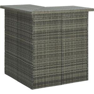 Medina Hoekbartafel 100x50x105 cm poly rattan grijs