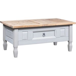 Medina Salontafel 100x60x45 cm Mexicaans grenenhout Corona-stijl grijs