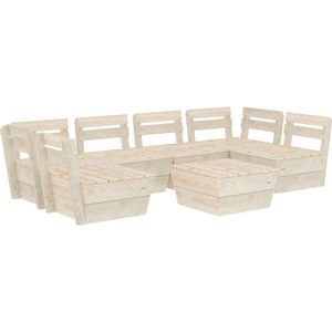 Medina 7-delige Loungeset pallet geïmpregneerd vurenhout