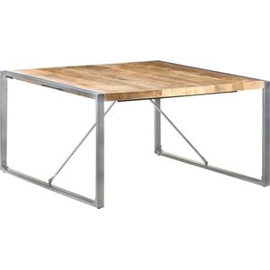 Medina Eettafel 140x140x75 cm ruw mangohout